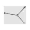 Mosmatic 82.865, Turbo Rotor Arm-Fixed, 4 in 3x1/8 Stainless Steel Spray Bar