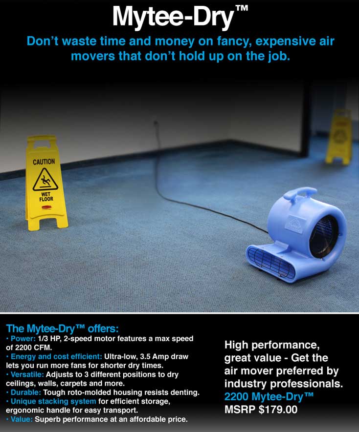 Mytee 2200 Mytee Dry 1/3hp Air Mover [2200Mytee] Floor Fan Blowers