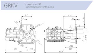 AR Pump GRKV4G35HV-F35 4 gpm 3500 psi 3400 rpm Industrial Replacement Washer - 8.702-604.0 Triplex Plunger 