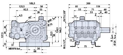  rpmAR Pump Industrial Pressure Washer Triplex Plunger RCA2G22E-F8-SX 2gpm 2200 psi 