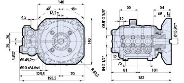 AR  Pump RCV2G25E-F8 Replacement Triplex Plunger Pressure Washer 2 gpm 2500 psi 3400 rpm