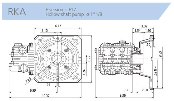 AR Pump RKA4G20E-F17 4 gpm 200 psi 1750 rpm Replacemant Industrial Pressure Washer 8.702-591.0