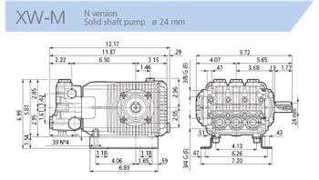 AR Pump XWM1530N Replacement Pressure Washer Triplex Plunger 4 gpm 4350 psi 1450 rpm