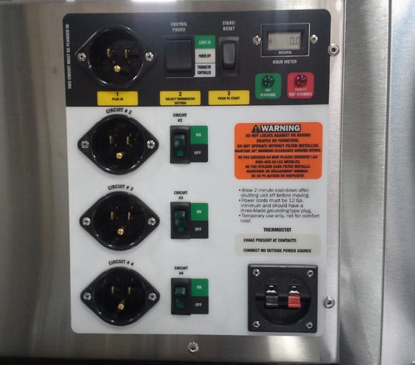 Phoenix FireBird Compact 20 Electric Heat Drying System control panel