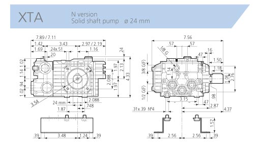 AR Industrial Replacement Pressure Washer Triplex Plunger Pump 2.11 gpm 2000 psi 1750 rpm 