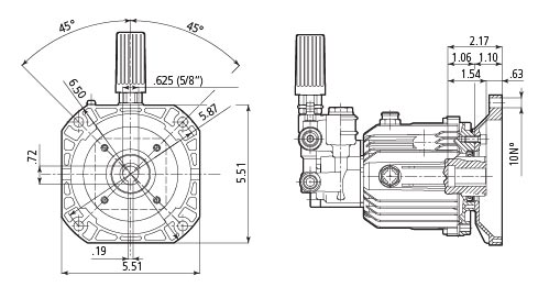 AR Pump XJV3G20E-F8 Pressure Washer 2 GPM 1450 PSI 5/8 replacement direct drive pump