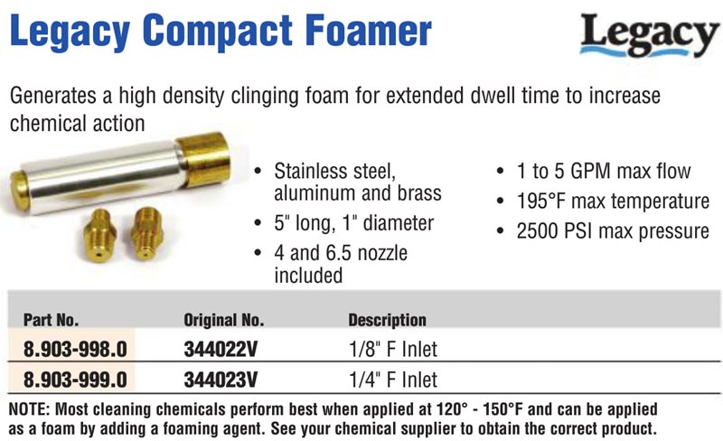 compact pressure washer foamer jet nozzle tip