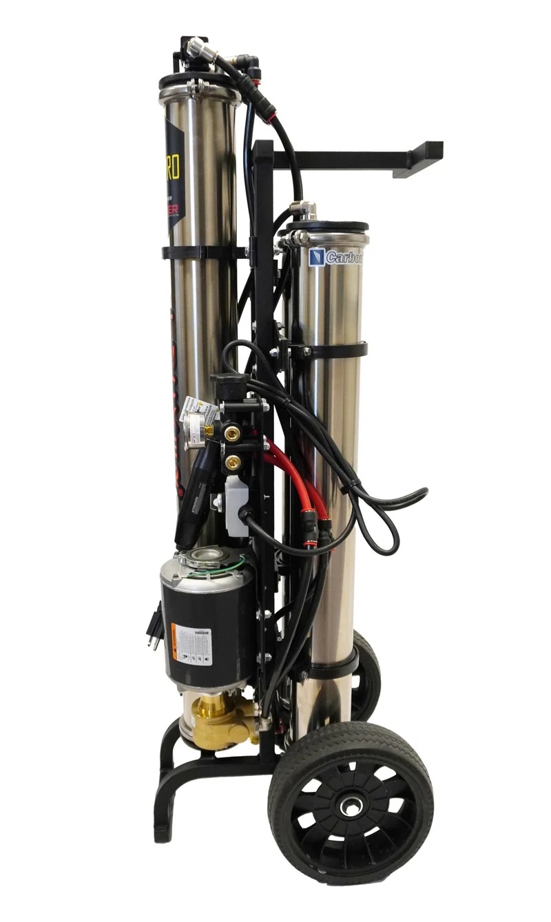 RHG 10041-110v-SS Tucker 3 Stage Electric Powered 110V Booster Pump H2PRO Reverse Osmosis / Deionization RO/DI Cart Water Purification System