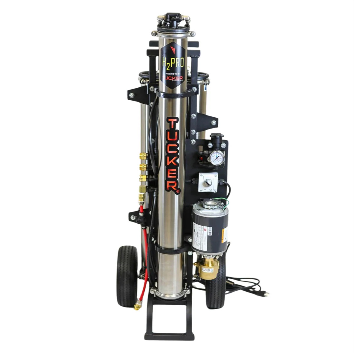 RHG 10041-110v-SS Tucker 3 Stage Electric Powered 110V Booster Pump H2PRO Reverse Osmosis / Deionization RO/DI Cart Water Purification System