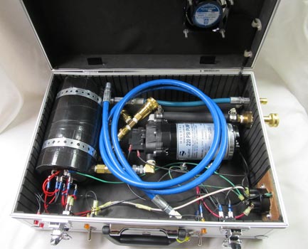 briefcase water heater and pump