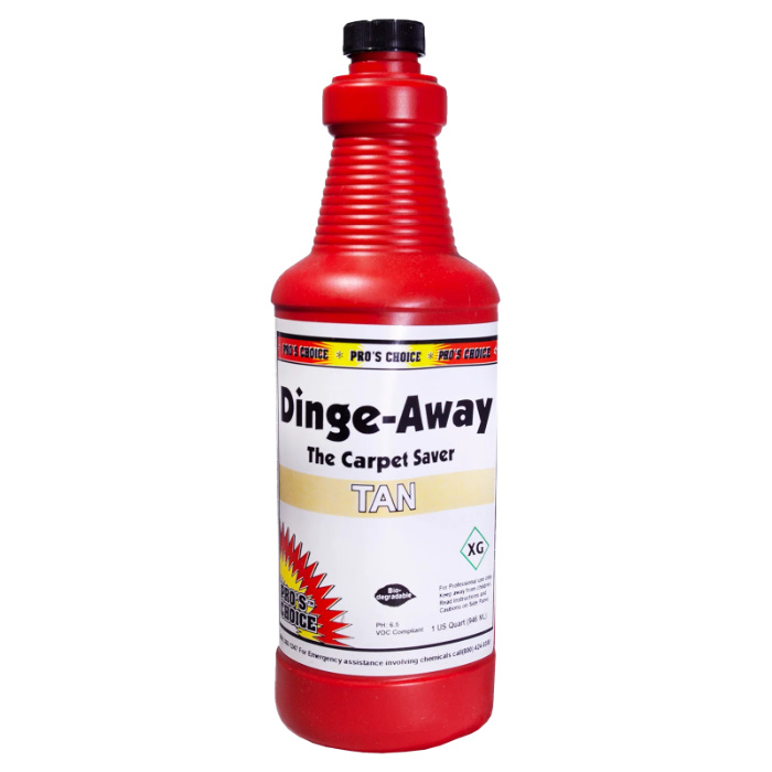 CTI Pros Choice 1130C, Dinge Away Tan, Case of 12 QT Bottles, Carpet Brightener, UPC 078345002843