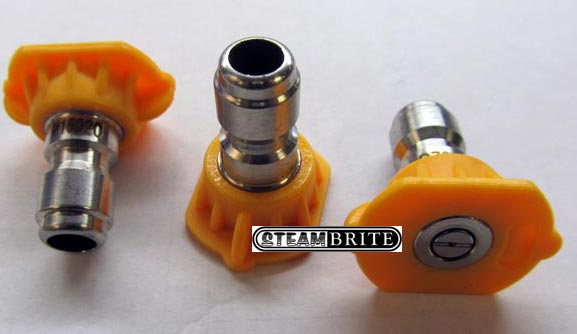orange yellow 15 degree pressure washing nozzle jet