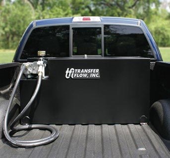pick up truck fuel tank with pump transfer flow