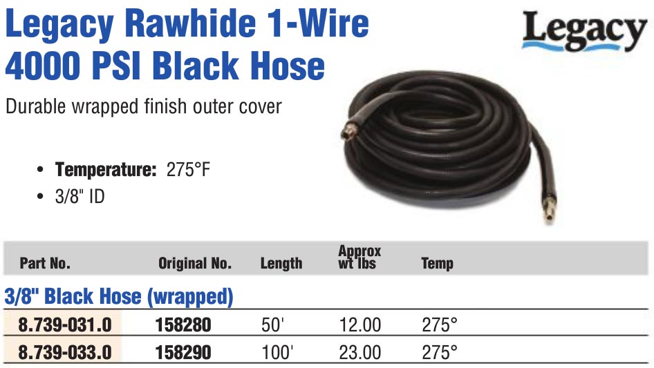 pressure washer rawhide 4000 psi hose