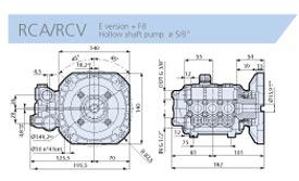 AR Pump RCA35G16E-F8 Replacement Triplex Solid Shaft Plunger Pressure Washer 3.5 gpm 1600 psi 1750 rpm