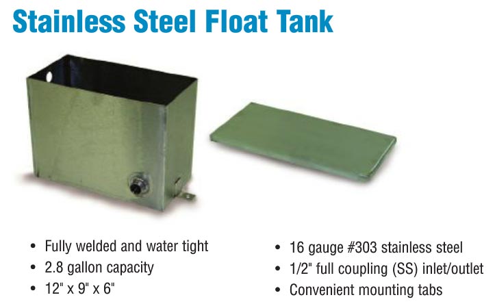 stainless steel float box with lid