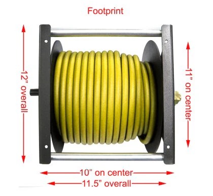 RHG 70009-150 Tucker Hand Carry Hose Reel w/ 150ft of 3/8in ID Yellow Spot Free Hose