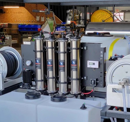 RHG 10070-Wall-110 Tucker Skid Mount 4 Stage Reverse Osmosis/Deionization System 110V Pump Freight Included