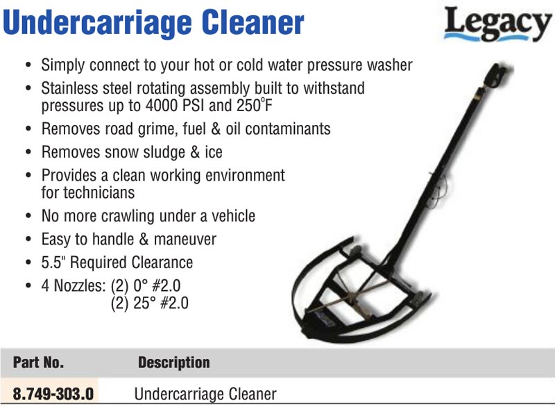 Legacy Undercarriage Cleaner - Advanced Cleaning Equipment