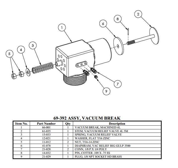 sapphire truckmoun vacuum relief valve