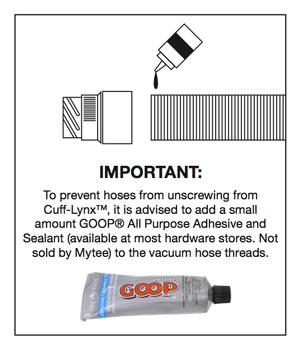 Mytee vinyl cuff lynx instructions.
