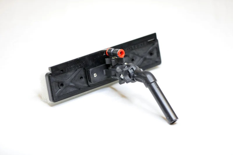 RHG T-ALPHA-STD-SCRUB Tucker Alpha Scrubber Water Fed Brush - Commercial Grade Polyester Pad and Rinse Bar