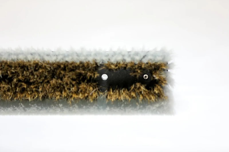 RHG T-12HY-LT Tucker Water Fed Brush โ Dual Trim - Boar & Nylon Bristle Hybrid - 2 Pencil Jets 11in x 3in