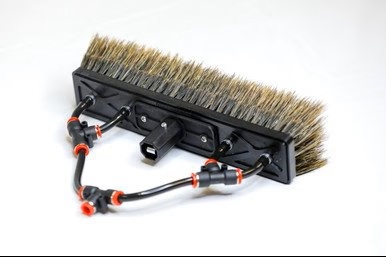 RHG T-12BB-LT-PP Water Fed Brush│Boar Bristle - 4 Pencil Jets Standard Size 11in x 3in