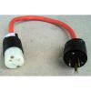 Clean Storm 3 Wire 15 amp 120 volt Male Plug to 3 Wire 20 amp 120 Volt Receptical