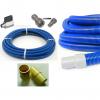 Clean Storm 20220727 Carpet and Tile Cleaning Hose Set Vacuum Hose 25ft (7.5 Meters) x 2.0in ID and 1/4 in Pro 3000 psi Solution Hose Brass QDs and Ball Valve