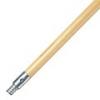 Metal-Tip Threaded End Broom Wooden Handle Overall Length 60"