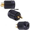 NEMA L14-30P Generator Twist Lock Plug 30 amp 4 Wire Black 125/250 Volt L1430P