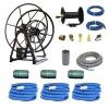 Clean Storm RE700 Triple 200ft Live Electric Vacuum Hose Reel Package with 165 ft Hoses Plus Connecton Hoses for Truckmounts