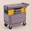 Rubbermaid TRADES CART W/LOCK Bins and Cabinet GRAY RCP 618088