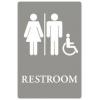 Sign Restroom Access 6X9 Gray QUR01410 UST 4811