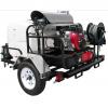 Pressure Pro TR6115PRO-40HG Plus TR200PS-2HR 5.5 GPM 4000 PSI Honda GX690 Hot Water With General  Pump Trailer