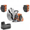 Used Husqvarna 970546701A POWER CUTTER Saw K1 PACE 12IN Bundle Kit Includes 2X B380X C900X Charger ENO25 805544911269