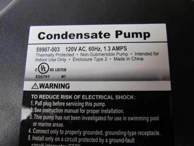condensate pump 59907-003