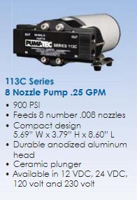 eight nozzle misting pump