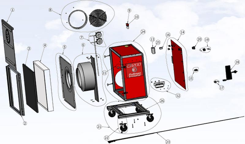 Ermator A1200 Air Scrubber Parts