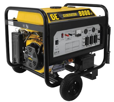 yellow version of the be pressure be9000 watt generator