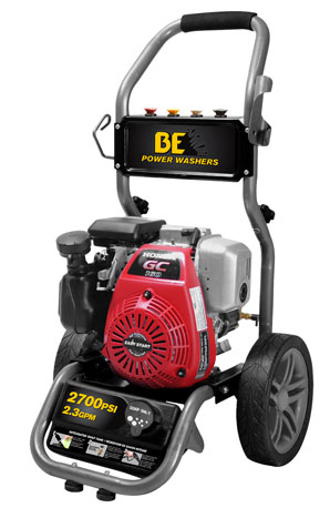 BE Pressure Supply BE275HX Collapsible Frame Cold Water Pressure Washer 2700PSI 2.3GPM honda gas engine