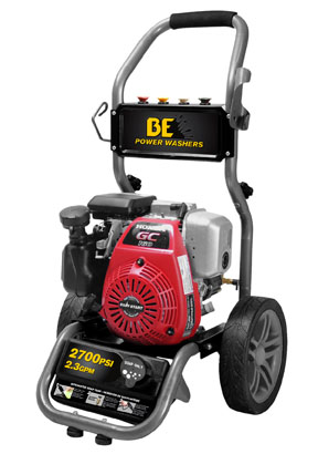 BE Pressure Supply BE275HA Collapsible Frame Cold Water Pressure Washer 2700PSI 2.3GPM honda gas engine