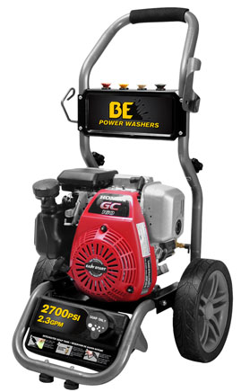 BE Pressure Supply BE296HX Collapsible Frame Cold Water Pressure Washer 2900PSI 2.3GPM Honda gas engine