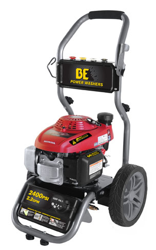 BE Pressure Supply BEVR2455HWX Collapsible Frame Cold Water Pressure Washer 2400PSI 2.2GPM honda gas engine