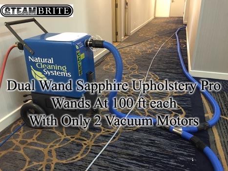 Dual wand Sapphire Scientific Upholstery Pros with only 2 vacuum motors