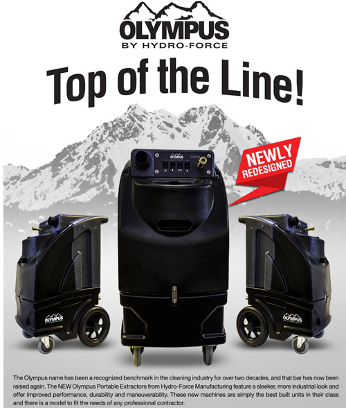 Olympus new carpet cleaning machines