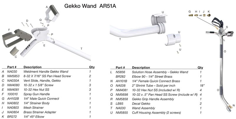 Gekko AR51A tile cleaning wand