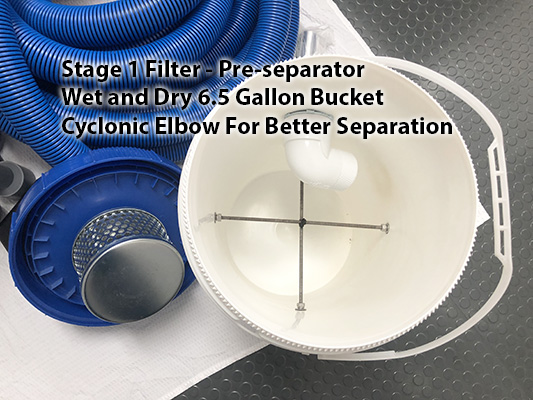 1 stage filter bucket