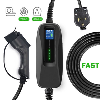 fast 32 amp electric car charger 6-50p fixed charging speed